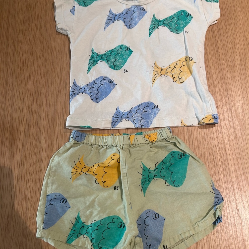 Bobo Choses Fish Print Two Piece Set